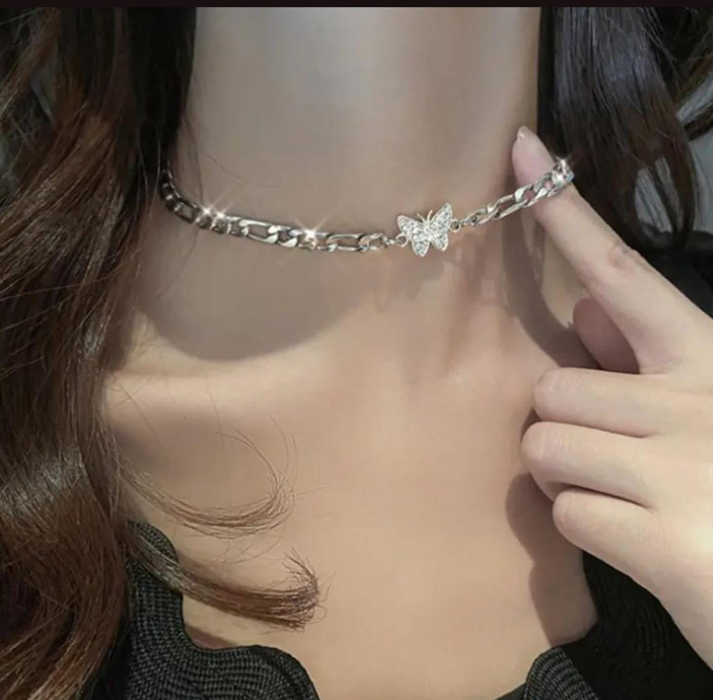 Butterfly Chain Choker Necklace